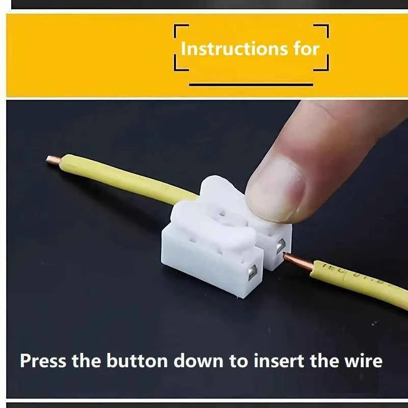 50Pcs Quick Wire Connectors - No Soldering Required Spring Clamp Cable Terminals for Electronics