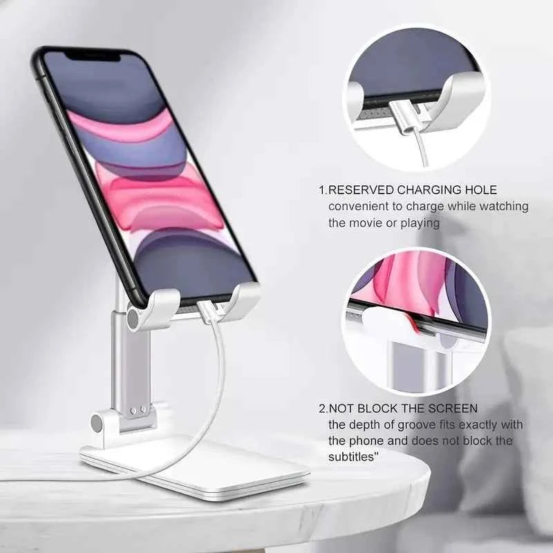 Adjustable Phone Holder Stand for iPhone, iPad, Xiaomi - Universal Desktop Tablet Stand