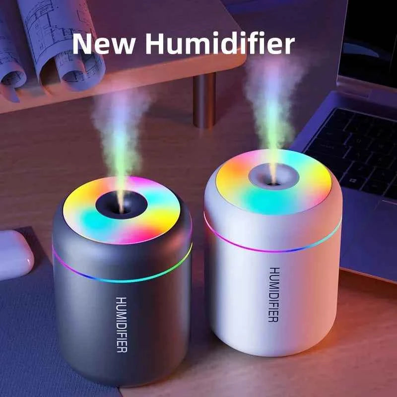 180ML Mini Air Humidifier USB Essential Oil Diffuser for Home, Car, and Bedroom Aromatherapy Lights
