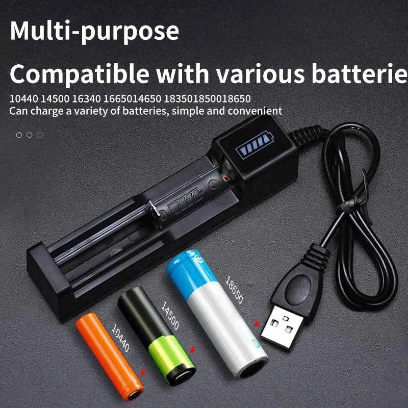 18650 Battery Charger 1/2/4 Slots Dual 18650 Charging 3.7V  Rechargeable Lithium Battery USB Charger For 16340 14500 18650