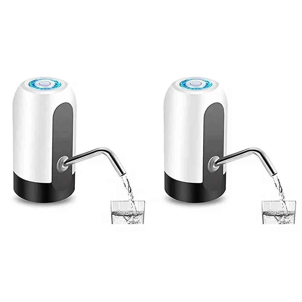 Auto Water Bottle Pump USB Charging One Click Dispenser - 1pc White/Black Drink Pump