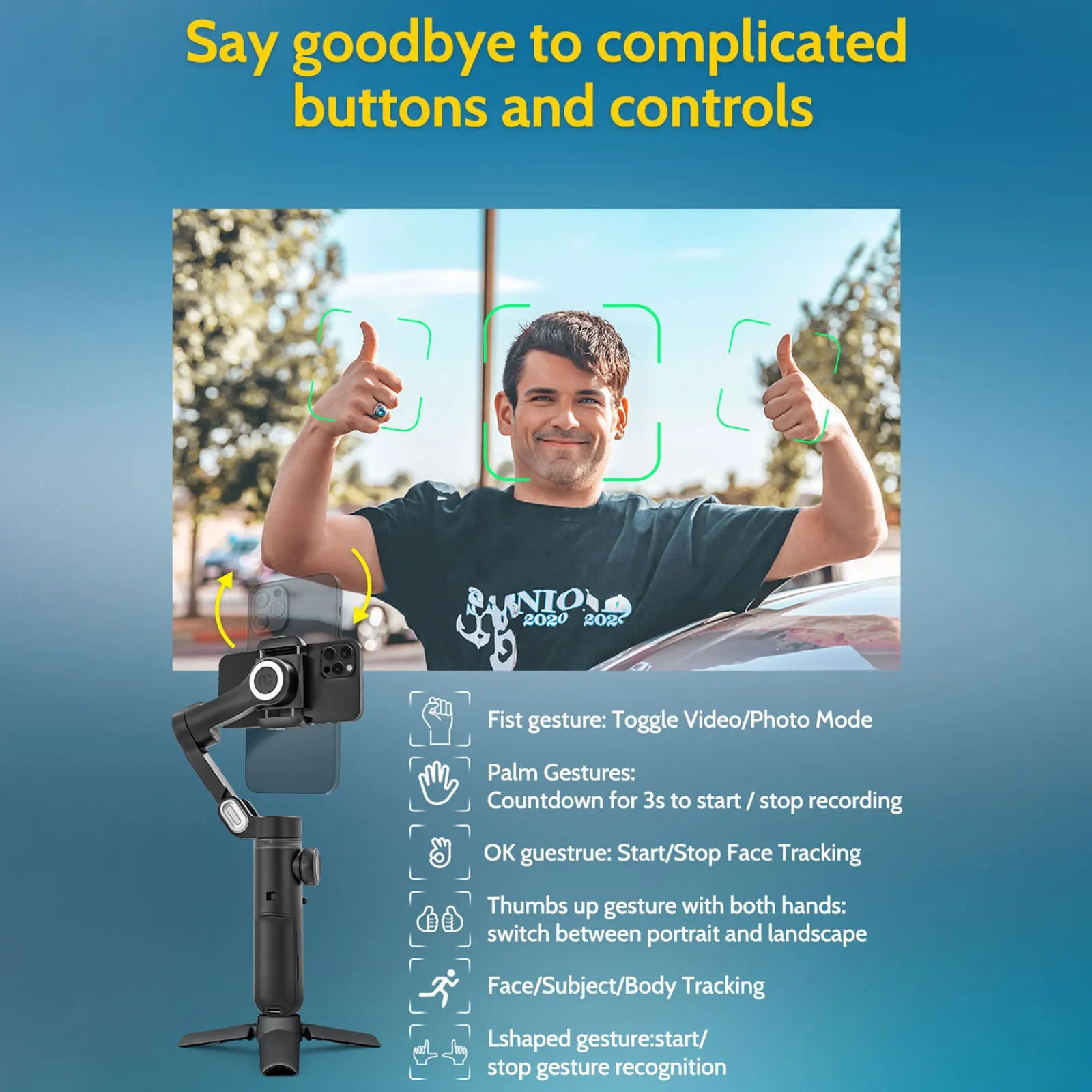 AOCHUAN Smart XPro Smartphone 3 Axis Gimbal Stabilizer For iPhone and Android Smartphone Shooting Video With fill light effect - Best Discounts