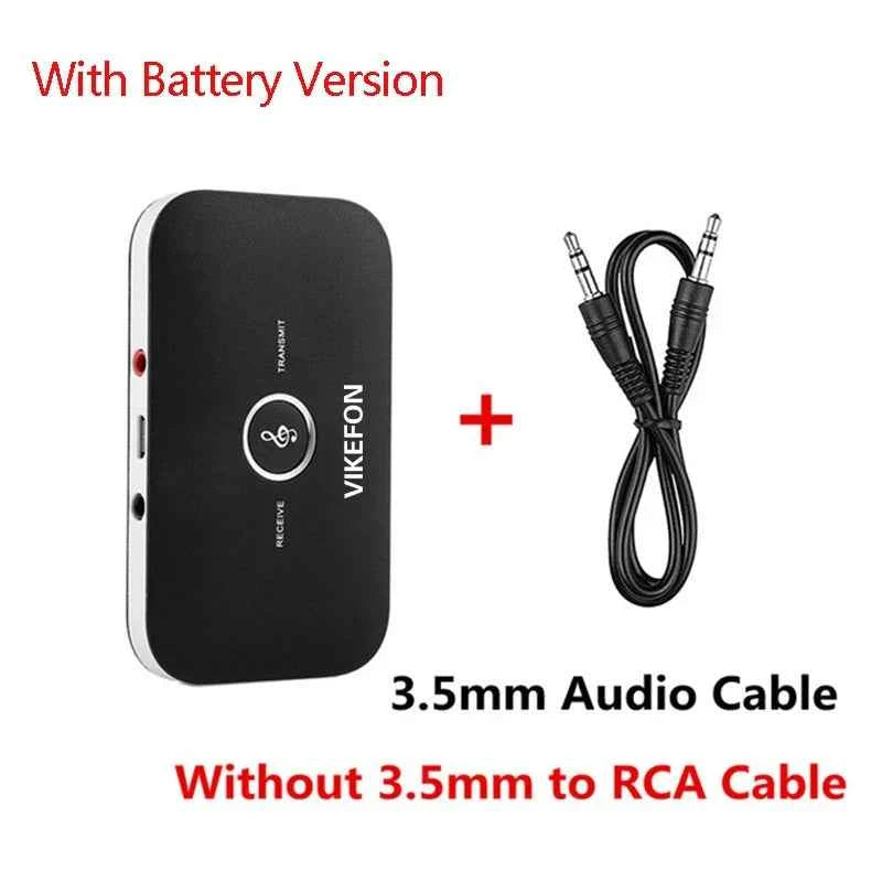 Bluetooth Audio Transmitter Receiver for Car, PC, TV & Headphones - USB Dongle Wireless Adapter with RCA 3.5mm AUX Jack