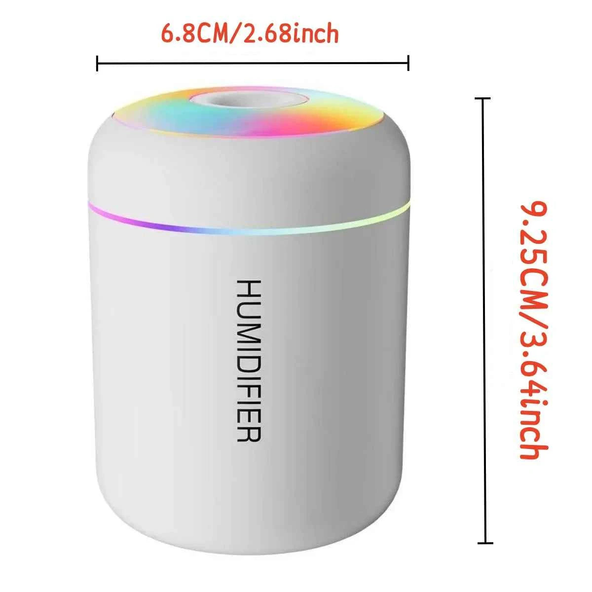 180ML Mini Air Humidifier USB Essential Oil Diffuser for Home, Car, and Bedroom Aromatherapy Lights
