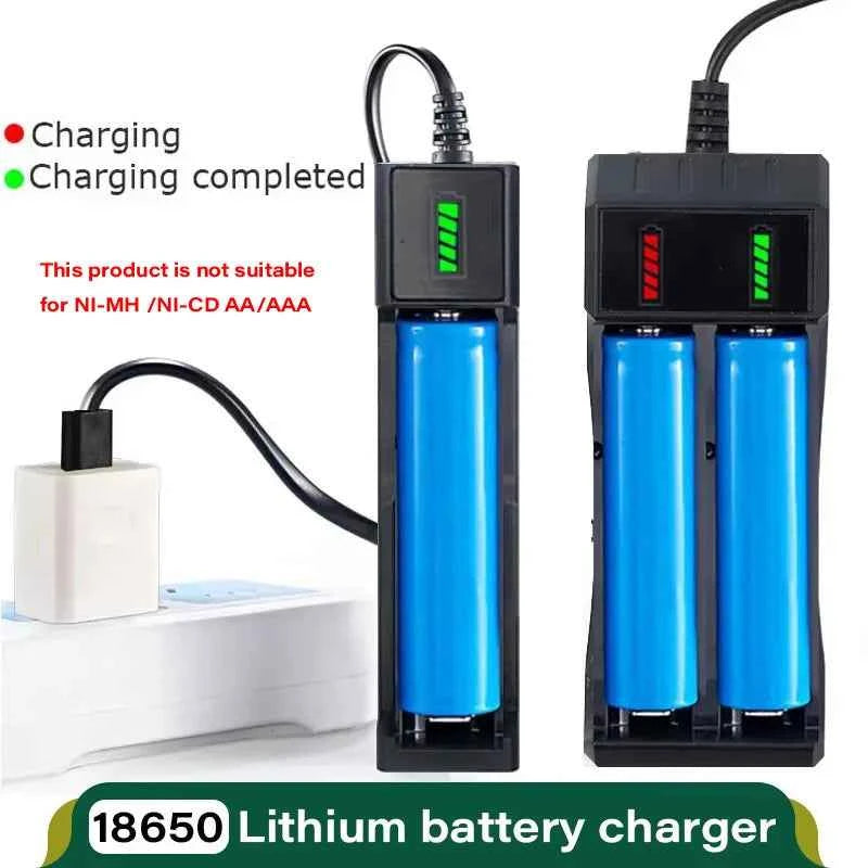 18650 Battery Charger 1/2/4 Slots Dual 18650 Charging 3.7V  Rechargeable Lithium Battery USB Charger For 16340 14500 18650