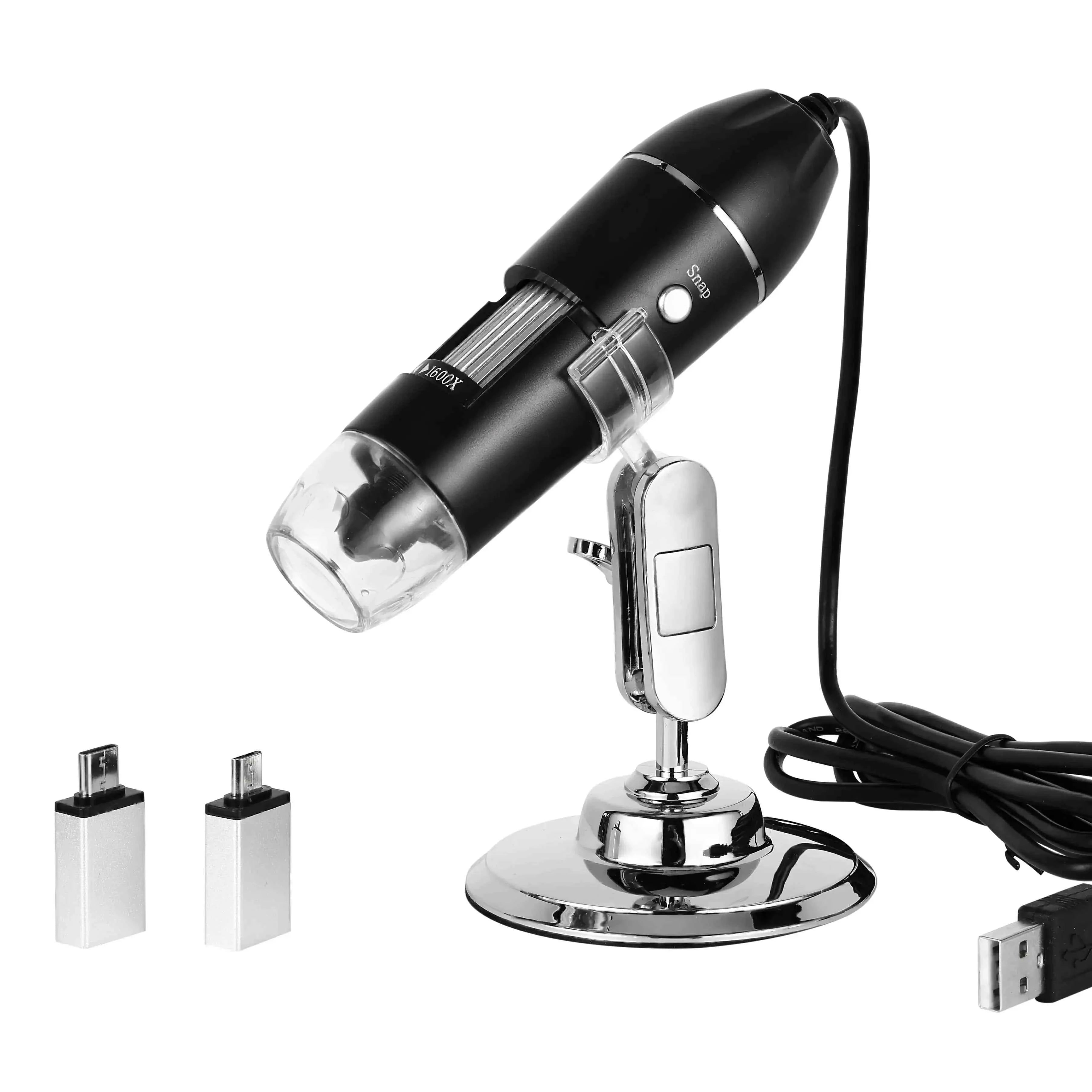 1600X USB Microscope 1080P HD Soldering Microscope with 8 LEDs for Android, Mac, Windows (X4)