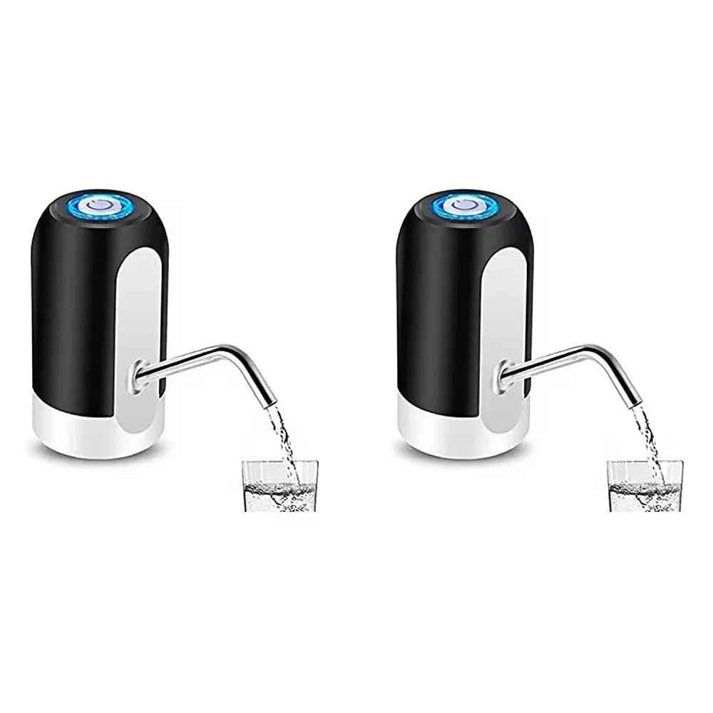 Auto Water Bottle Pump USB Charging One Click Dispenser - 1pc White/Black Drink Pump