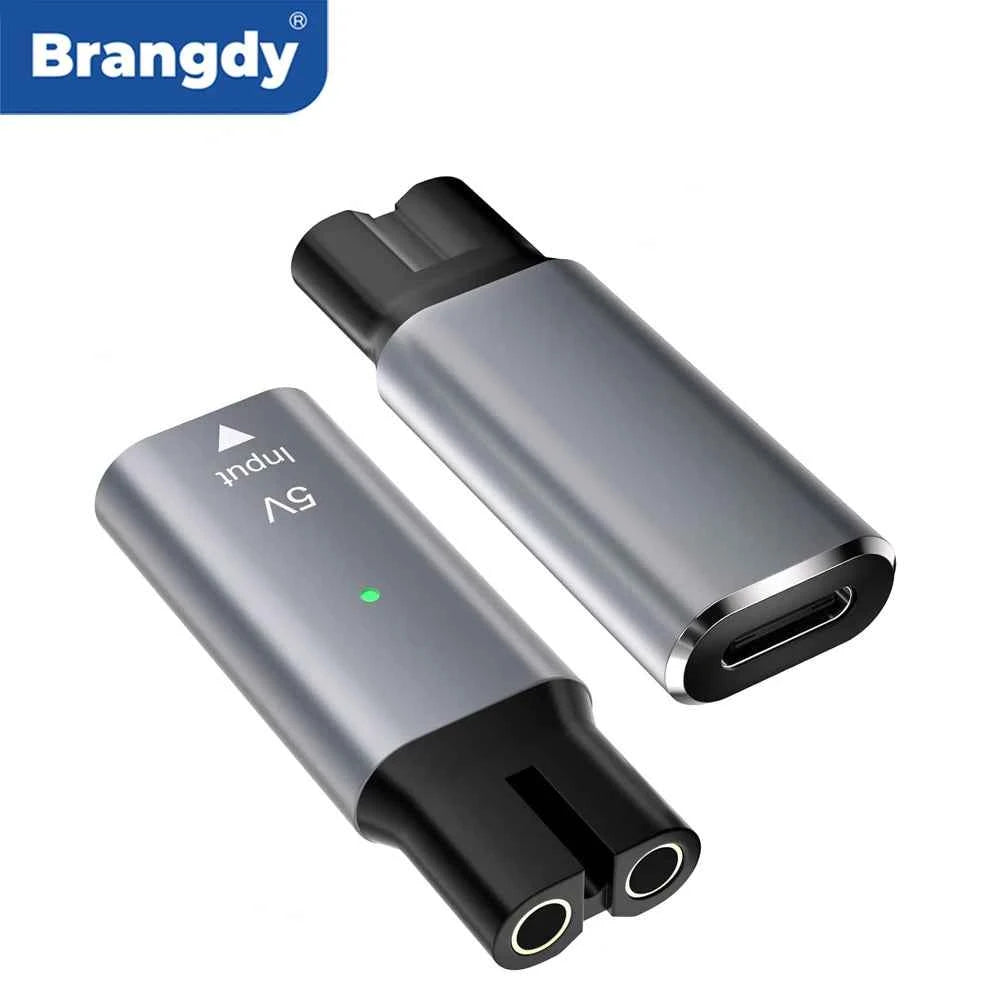 Brangdy Type-C Shaver Charger Adapter for Philips OneBlade Models QP2724, QP2834, QP1424, QP1924, QP4631 Beard Trimmer