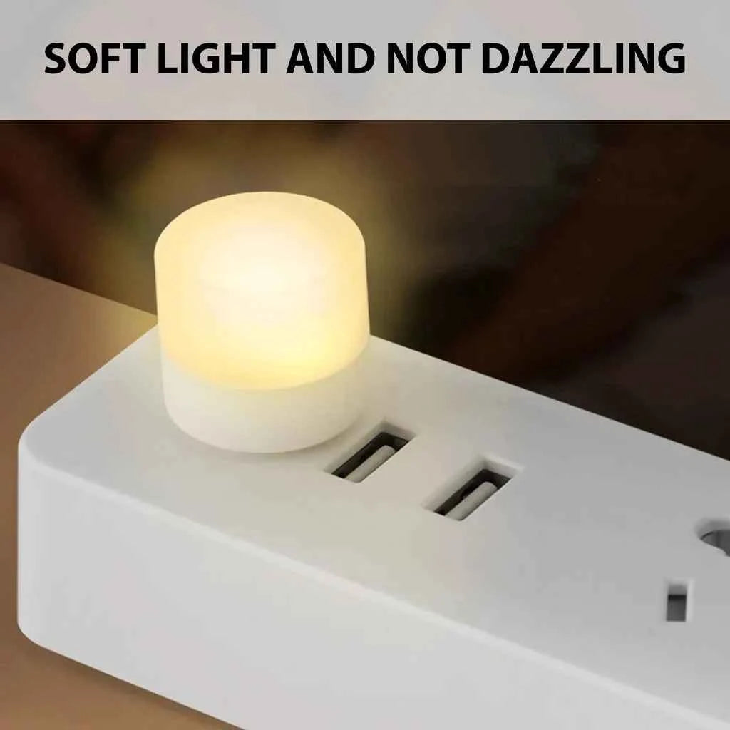 10/1PCS USB Night Light Mini LED Night Light USB Plug Lamp Power Bank Charging USB Book Lights Round Reading Eye Protection Lamp