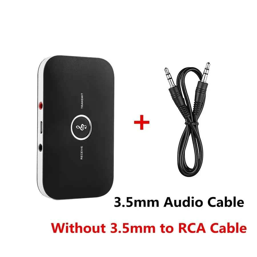 Bluetooth Audio Transmitter Receiver for Car, PC, TV & Headphones - USB Dongle Wireless Adapter with RCA 3.5mm AUX Jack