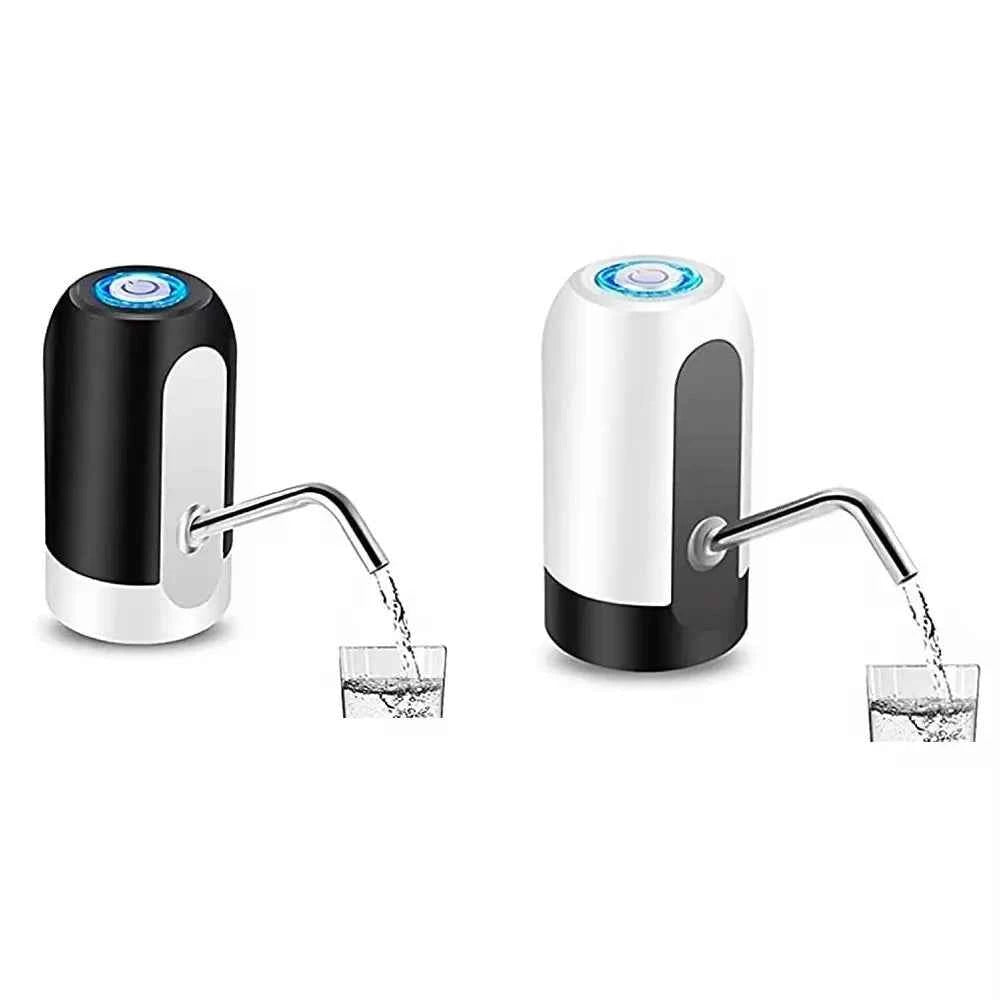 Auto Water Bottle Pump USB Charging One Click Dispenser - 1pc White/Black Drink Pump