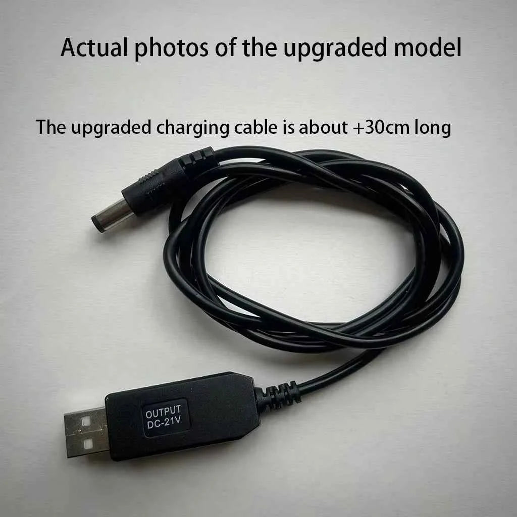 1pc 5V to 21V Boost Cable for 21V Battery Charging - DC Interface USB Adapter Cable