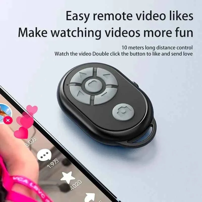 Bluetooth Selfie Stick Remote Controller for iPhone, Xiaomi, IOS & Android - Universal Camera Control